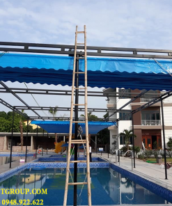 Báo giá mái che bằng bạt xếp bạt kéo di động mẫu đẹp siêu bền siêu rẻ
