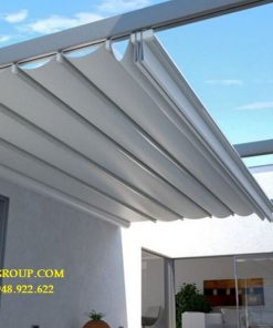 Mái che di động quán nhậu, thiết kế lắp đặt mái bạt xếp bạt kéo quán nhậu giá rẻ