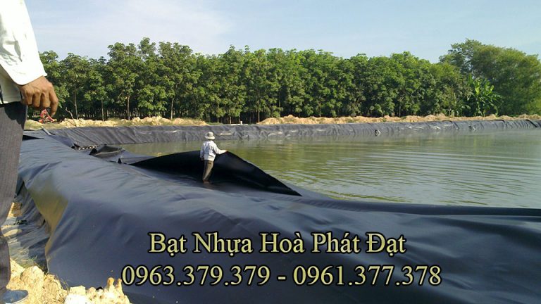 Bảng giá thi công lót bạt ao hồ chứa nước, màng (bạt) chống thấm HDPE đen nuôi cá tôm tại Ninh Thuận