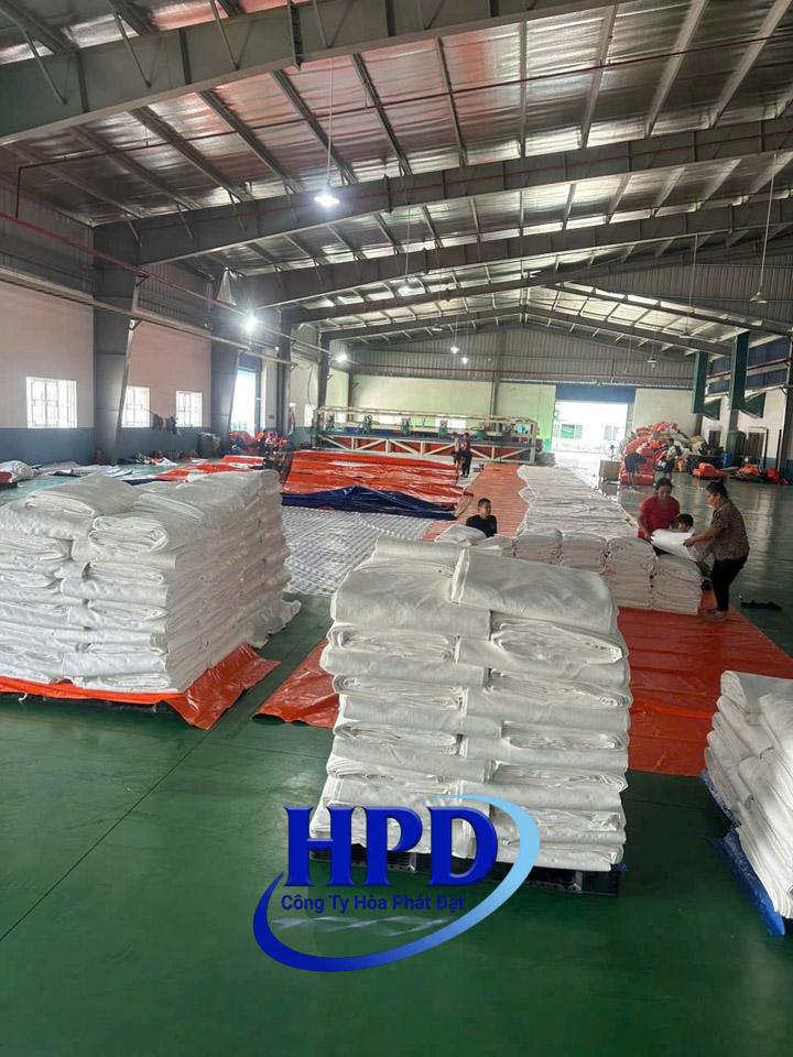 Hình ảnh: Nhà máy bạt nhựa xanh cam Hòa Phảt Đạt