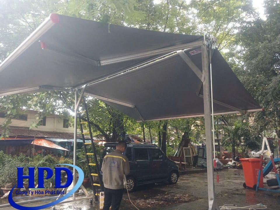 Thi công mái hiên chữ A tận nơi